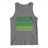 Funny St Patrick's Day Cannabis Weed Tank Top Normal Shamrock Lucky Clover Super Lucky Weed
