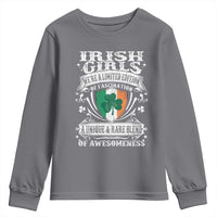 Funny Irish Girls Youth Sweatshirt We're A Limited Edition Of Fascination Irish Pride Shamrock