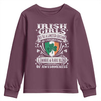 Funny Irish Girls Youth Sweatshirt We're A Limited Edition Of Fascination Irish Pride Shamrock