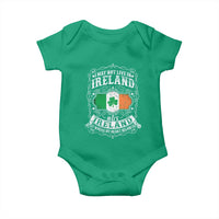 Funny I May Not Live In Ireland But Ireland Is Where My Heart Belongs Baby Onesie