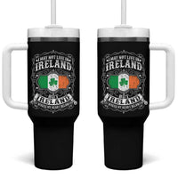 Funny I May Not Live In Ireland But Ireland Is Where My Heart Belongs Tumbler With Handle