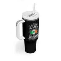 Funny I May Not Live In Ireland But Ireland Is Where My Heart Belongs Tumbler With Handle