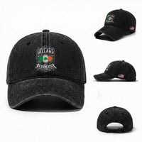 Funny I May Not Live In Ireland But Ireland Is Where My Heart Belongs Washed Cotton Baseball Cap