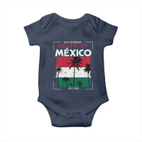 Golfo De Mexico EST 1550 Baby Onesie Vintage Mexican Flag Palm Tree