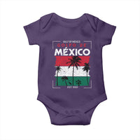 Golfo De Mexico EST 1550 Baby Onesie Vintage Mexican Flag Palm Tree