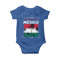 Golfo De Mexico EST 1550 Baby Onesie Vintage Mexican Flag Palm Tree