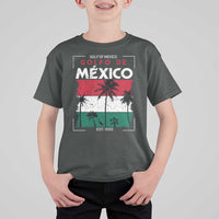 Golfo De Mexico EST 1550 T Shirt For Kid Vintage Mexican Flag Palm Tree