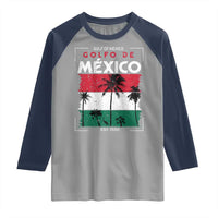 Golfo De Mexico EST 1550 Raglan Shirt Vintage Mexican Flag Palm Tree