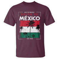 Golfo De Mexico EST 1550 T Shirt Vintage Mexican Flag Palm Tree