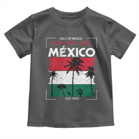 Golfo De Mexico EST 1550 Toddler T Shirt Vintage Mexican Flag Palm Tree
