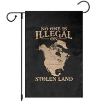 No One Is Illegal On Stolen Land Garden Flag North America Vintage Map - Wonder Print Shop