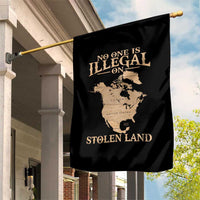 No One Is Illegal On Stolen Land Garden Flag North America Vintage Map - Wonder Print Shop