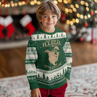 No One Is Illegal On Stolen Land Ugly Christmas Sweater North America Vintage Map - Wonder Print Shop