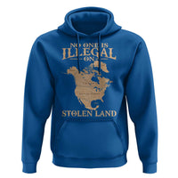 No One Is Illegal On Stolen Land Hoodie North America Vintage Map