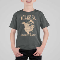 No One Is Illegal On Stolen Land T Shirt For Kid North America Vintage Map