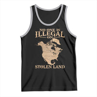 No One Is Illegal On Stolen Land Tank Top North America Vintage Map