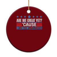Funny Are We Great Yet Cause I Just Feel Embarrassed Ceramic Ornament Vintage Star - Wonder Print Shop