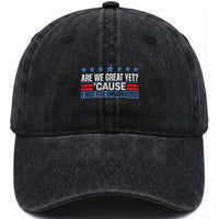 Funny Are We Great Yet Cause I Just Feel Embarrassed Washed Cotton Baseball Cap Vintage Star