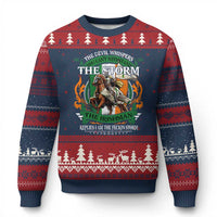 Irish Pride Ugly Christmas Sweater The Devil Whispers You Can't Withstand The Storm The Irishman Replies - Wonder Print Shop