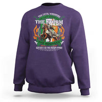 Irish Pride Sweatshirt The Devil Whispers You Can't Withstand The Storm The Irishman Replies
