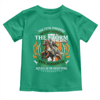 Irish Pride Toddler T Shirt The Devil Whispers You Can't Withstand The Storm The Irishman Replies
