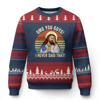 Funny OMG You Guys I Never Said That Ugly Christmas Sweater Retro Christian Relegious - Wonder Print Shop