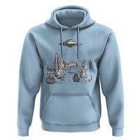 Funny Western Easter Day UFO Bunny Alien Hoodie