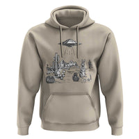 Funny Western Easter Day UFO Bunny Alien Hoodie