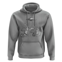 Funny Western Easter Day UFO Bunny Alien Hoodie