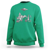 Funny Western Easter Day UFO Bunny Alien Sweatshirt
