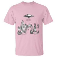 Funny Western Easter Day UFO Bunny Alien T Shirt