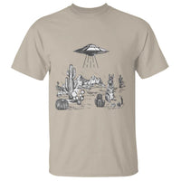 Funny Western Easter Day UFO Bunny Alien T Shirt