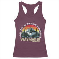 Religious Christian Waymaker Racerback Tank Top Promise Keeper Light In The Darkness Miracle Worker