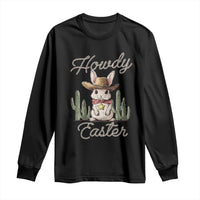 Funny Western Easter Day Long Sleeve Shirt Howdy Easter Country Cowboy Bunny