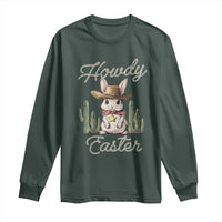 Funny Western Easter Day Long Sleeve Shirt Howdy Easter Country Cowboy Bunny