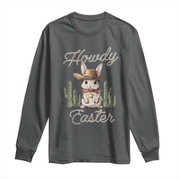 Funny Western Easter Day Long Sleeve Shirt Howdy Easter Country Cowboy Bunny