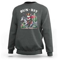 Funny Easter Day Western Sweatshirt Bun-dit Country Rabbit Cowboy Rodeo