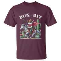 Funny Easter Day Western T Shirt Bun-dit Country Rabbit Cowboy Rodeo