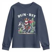 Funny Easter Day Western Youth Sweatshirt Bun-dit Country Rabbit Cowboy Rodeo