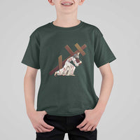 Orthodox Easter Jesius Is Carrying The Orthodox Cross T Shirt For Kid
