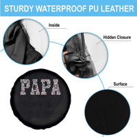 Funny Papa Hunting Spare Tire Cover Deer Hunter Father's Day Camouflage Flag