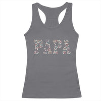 Funny Papa Hunting Racerback Tank Top Deer Hunter Father's Day Camouflage Flag