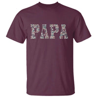 Funny Papa Hunting T Shirt Deer Hunter Father's Day Camouflage Flag