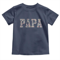 Funny Papa Hunting Toddler T Shirt Deer Hunter Father's Day Camouflage Flag