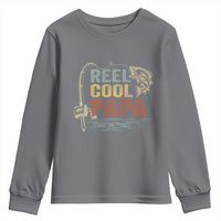 Funny Reel Cool Papa Youth Sweatshirt Fishing Dad Fisherman Father's Day