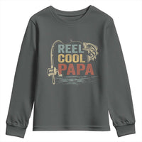 Funny Reel Cool Papa Youth Sweatshirt Fishing Dad Fisherman Father's Day