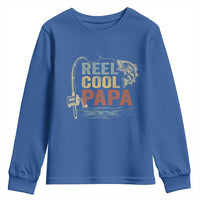Funny Reel Cool Papa Youth Sweatshirt Fishing Dad Fisherman Father's Day