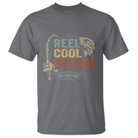 Funny Reel Cool Peepaw T Shirt Fishing Grandpa Fisherman Father's Day