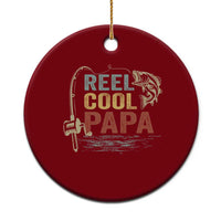 Funny Reel Cool Papa Ceramic Ornament Fishing Dad Fisherman Father's Day