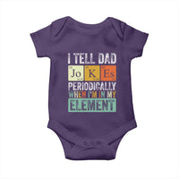 Funny I Tell Dad Jokes Periodically When I'm In My Element Baby Onesie Father's Day